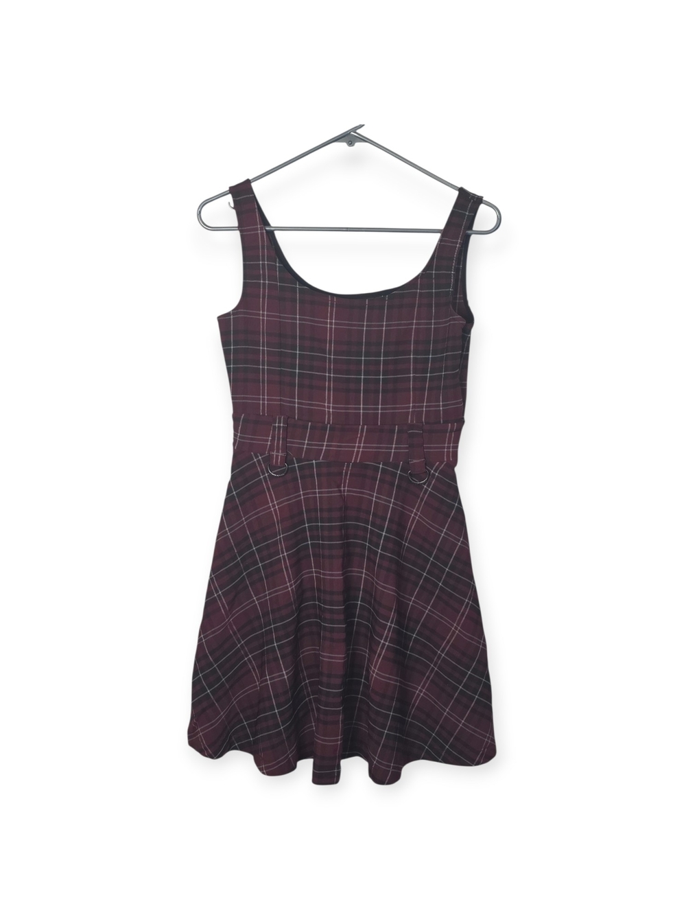 Women's Killstar Crash Skater Blood Tartan dress, size medium